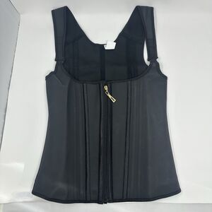 Waist Trainer Corset Double Compression Sliming Body Shapewear Waist Size S Blck